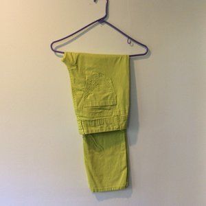 Democracy Sz10 Cropped Jeans Lime Green